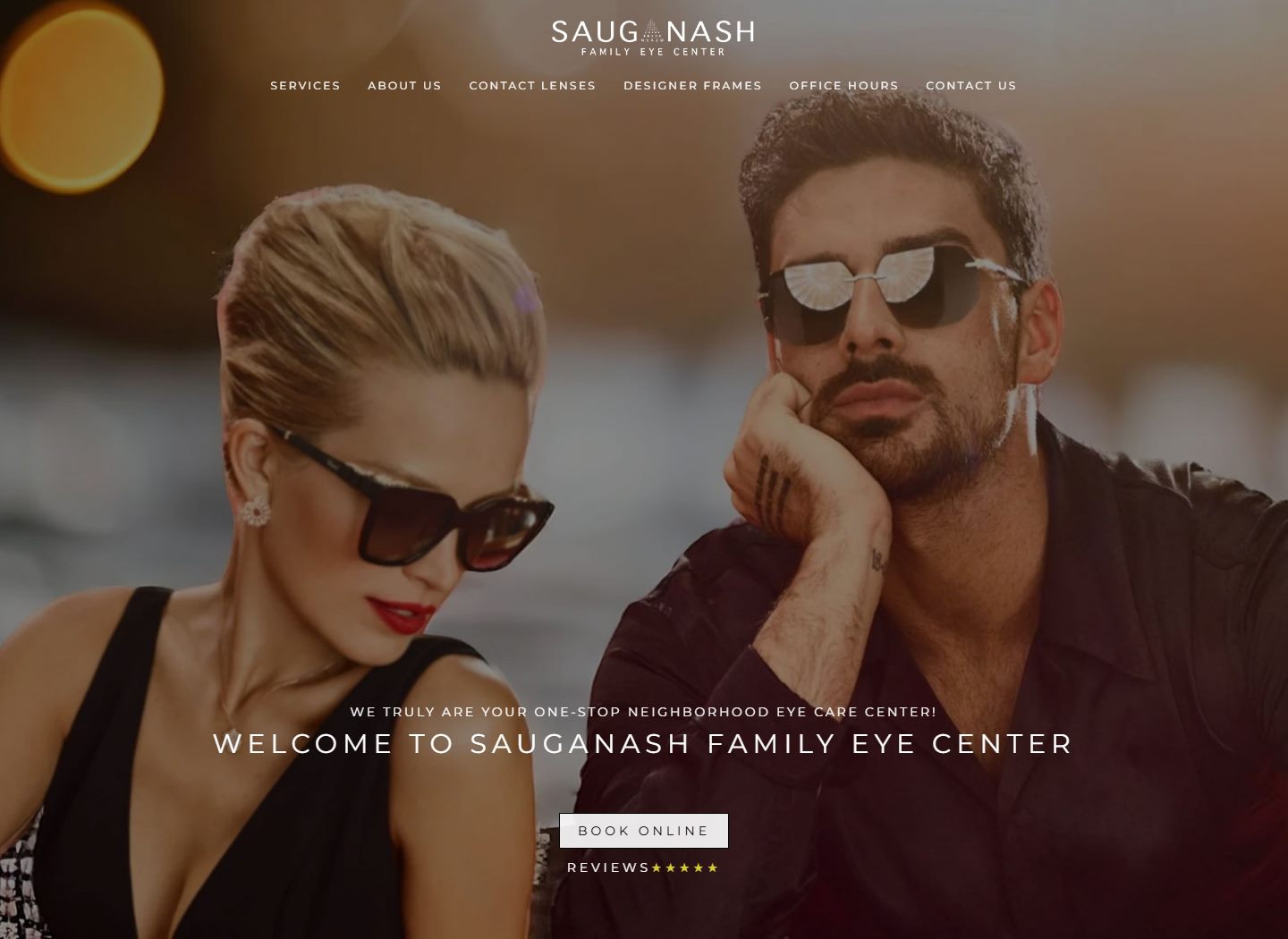 Sauganash Family Eye Center homepage screenshot